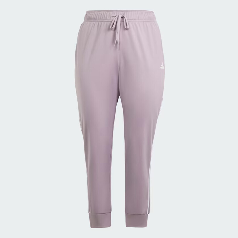 Adidas Essentials Slim Track Pants Women's 4X Lavender 3-Stripes Tapered FTS683